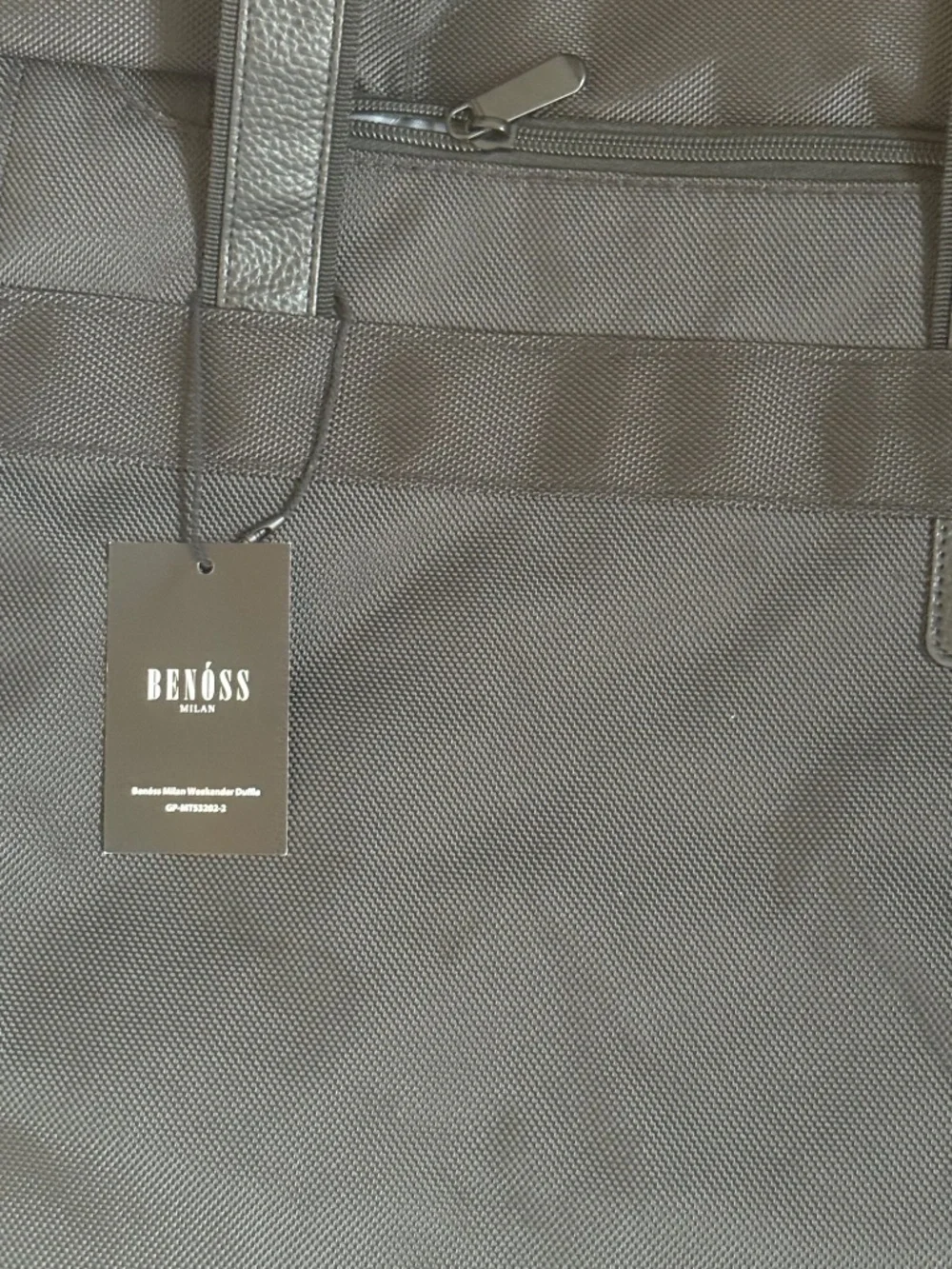 Benoss Milan Black Elite Traveler's Collection Weekender Duffel Bag